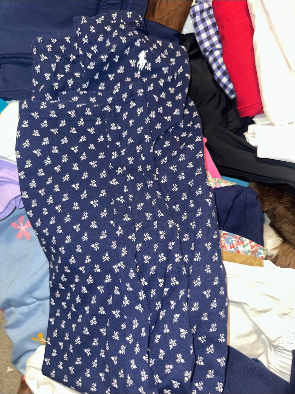 Ralph Lauren Navy Blue Floral Leggings